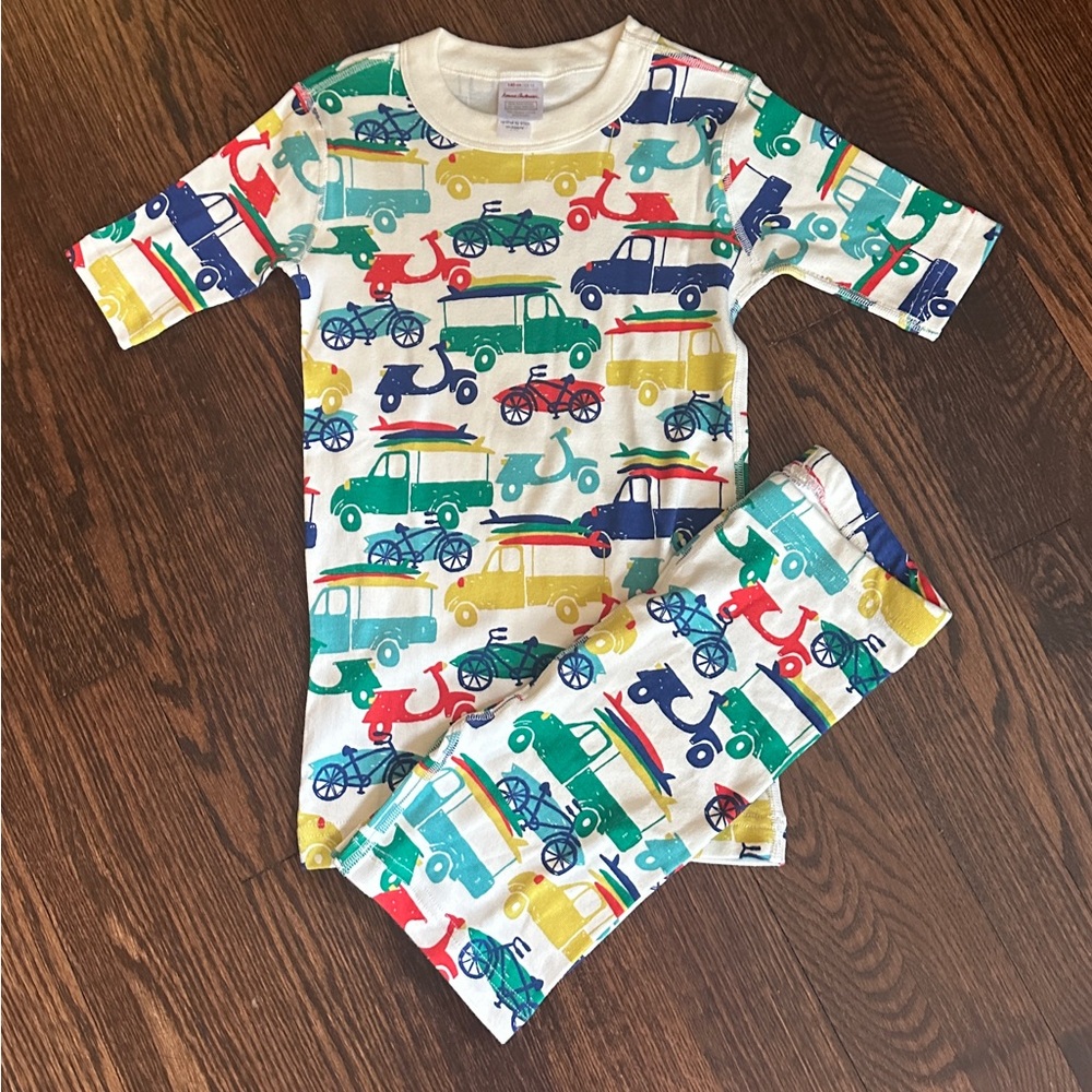 Hanna Andersson Multicolor Vehicle Print Kids Pajamas